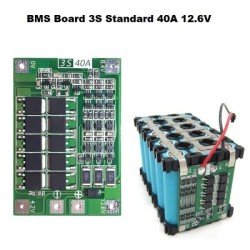 Πλακέτα Προστασίας Μπαταριών BMS 3S Standard 40A 12.6V Li-ion 18650