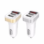 Dual USB φορτιστής αυτοκίνητου με βολτόμετρο-αμπερόμετρο