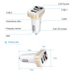 Dual USB φορτιστής αυτοκίνητου με βολτόμετρο-αμπερόμετρο