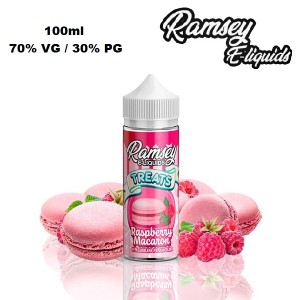 Υγρό αναπλήρωσης Ramsey Treats - Raspberry Macaron 100ml