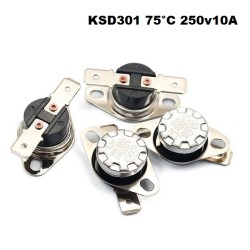 Θερμοστάτης Θερμικό Επαφής  KSD301 75°C 250v10A