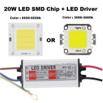 Τροφοδοτικό Προβολέα LED Driver 10W-20W με LED SMD Chip Σετ