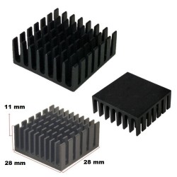 Ψύκτρα αλουμινίου Aluminum Heat Sink 28 x 28 x 11 mm