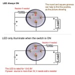 Στιγμιαίου Διακόπτης Μπουτόν 12mm Flat με LED 3 - 3.8V