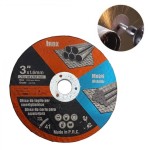 Μίνι Δίσκος Κοπής Σμυρίδας Inox 75x10mm Σετ 3 Τεμαχίων