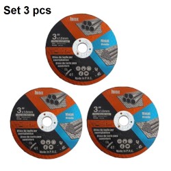Μίνι Δίσκος Κοπής Σμυρίδας Inox 75x10mm Σετ 3 Τεμαχίων