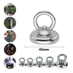 Ισχυρός Μαγνήτης Νεοδυμίου 42mm με Κλειστός Γάντζος