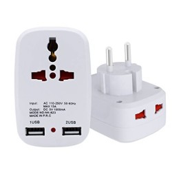 Universal Travel Adaptor Ρεύματος Ταξιδιού με Θύρες USB