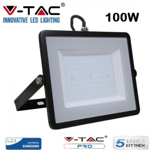 Προβολέας LED V-TAC Samsung Chip 100W Μαύρο