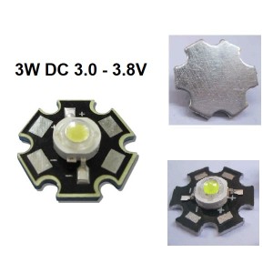 3W LED Χάντρα με Star PCB