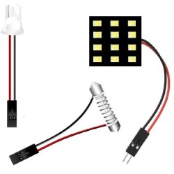 Πλακέτα LED Black PCB Chip 12 SMD για Πλαφονιέρα Αυτοκινήτου