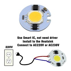 Smart IC Led Chip COB AC 220V Χωρίς Τροφοδοτικό