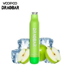 Ηλεκτρονικό Τσιγάρο Μίας Χρήσης VooPoo Dragbar Green Apple Ice 600 Puffs