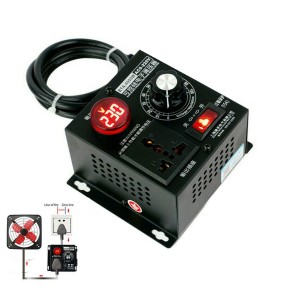 EU Plug Digital AC 220V 4000W Variable Voltage Motor Speed Control Controller