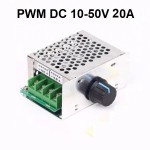 Ρυθμιστής Στροφών Μοτέρ - Τάσης PWM DC 10-50V 20A σε Μεταλλικό Κουτί