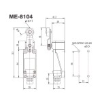 Διακοπτης Τερματικος ME-8104 Με Βραχιονα και Ροδακι