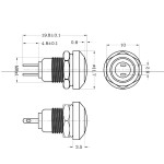 Μίνι Στιγμιαίου Διακόπτης Μπουτόν (1NO) 8mm