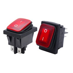 Αδιάβροχος Διακόπτης με LED – Rocker Switch ON - OF 220V