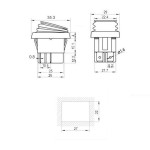 Αδιάβροχος Διακόπτης με LED – Rocker Switch ON - OF 220V