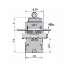 Διακόπτης με Κλειδί XB2-BG21- 3A - 230V