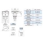 Μίνι διακόπτης Round Rocker με ενδεικτικό LED 220V ON-OFF 4 επαφές