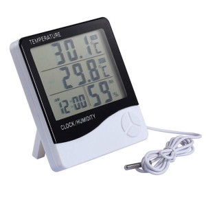 Digital Temperature Humidity Meter-Clock 1m External Probe