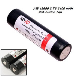 AW 18650 Li-ion 3.7V, 3100 mAh επαναφορτιζόμενη Μπαταρία