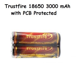 Μπαταρία Trustfire 18650 3000mah (Με προστασίας PCB )