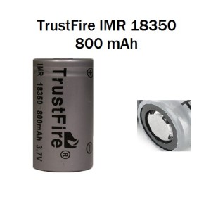 Μπαταρία TrustFire IMR 18350 800mAh 3.7V Flat top